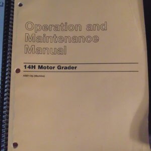 Caterpillar 14H Motor Grader Operation & Maintenance Manual