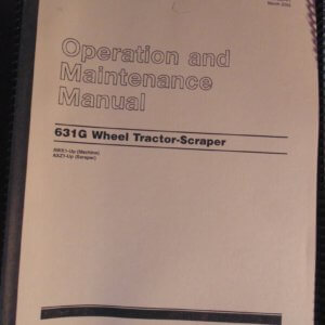 Caterpillar 631G Wheel Tractor Scraper Operation & Maintenance Manual
