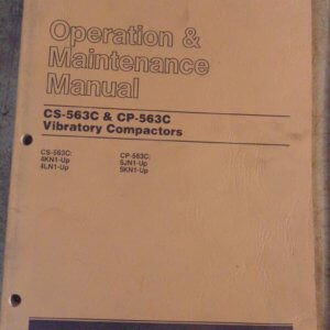 Caterpillar CS-563C & CP563C Vibratory Compactor Operation & Maintenance Manual