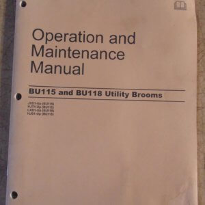 Caterpillar BU115 & BU118 Utility Brooms Operation & Maintenance Manual