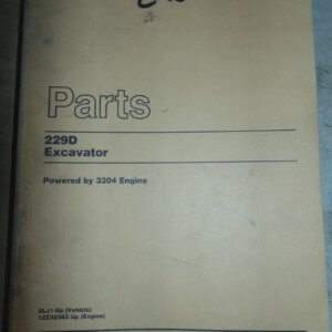 Caterpillar 229D Excavator Parts Manual