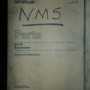 Caterpillar 231D Excavator Parts Manual