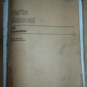 Caterpillar 315 Excavator Parts Manual