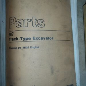 Caterpillar 307 Track Type Excavator Parts Manual