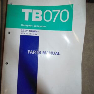 Takeuchi TB070 Compact Excavator Parts Manual