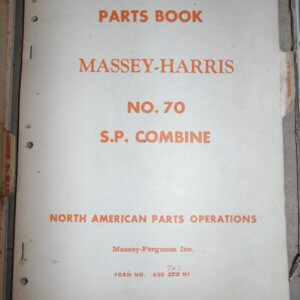 Massey Harris No 70 S.P. Combine Parts Manual