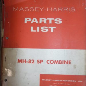Massey Harris MH-82 SP Combine Parts Manual