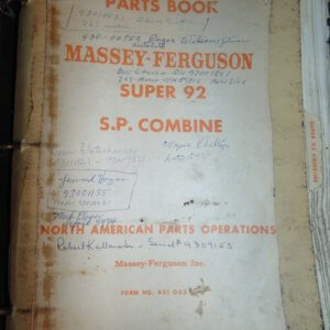 Massey Harris Super 92 S.P. Combine Parts Manual