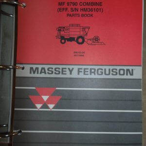 Massey Ferguson 9790 Combine Parts Manual