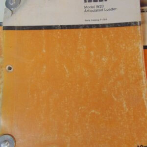 Case W20 Articulated Loader Parts Manual