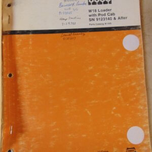 Case W18 Loader with Pod Cab Parts Manual