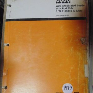 Case W20 Articulated Loader with Pod Cab Parts Manual