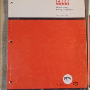 Case VTW22 Riding Compactor Parts Manual