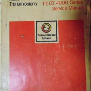 Allison Transmissions TT, CT 4000 Series Service Manual
