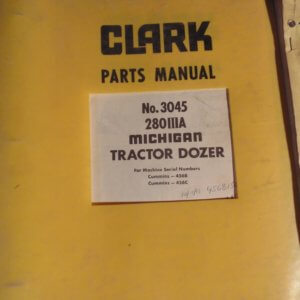 Clark 280IIIA Tractor Dozer Parts Manual