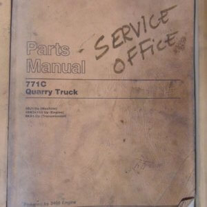 Caterpillar 771C Quarry Truck 3BJ1 Parts Manual