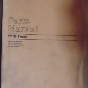 Caterpillar 771D Truck 6JR135 Parts Manual