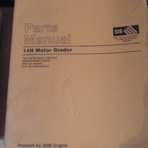 Caterpillar 14H Motor Grader 7WJ1 Parts Manual