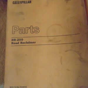 Caterpillar RR250 Road Reclaimer 6ED114 Parts Manual