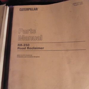 Caterpillar RR250 Road Reclaimer 6ED114-215 Parts Manual