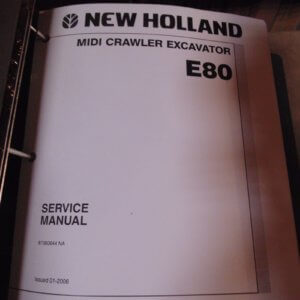 New Holland Midi Crawler Excavator E80 Service Manual