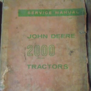 John Deere 2000 Series Tractor Service Manual