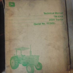 John Deere 2020 Tractor Technical & Service Manual