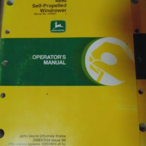John Deere 4890 Self Propelled Windrower Operator Manual