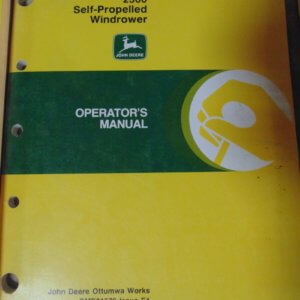 John Deere 2360 Self Propelled Windrower Operator Manual