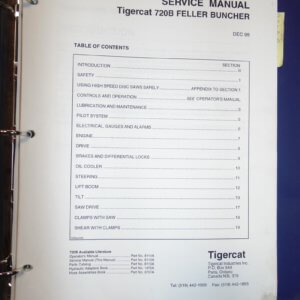 Tigercat 720B Feller Buncher Service Manual