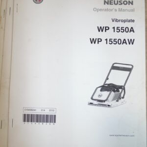 Wacker Neuson Vibroplate WP1550A, WP1550AW Operator Manual