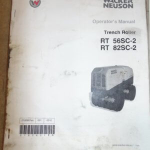 Wacker Neuson Trench Roller RT56-SC-2, RT82-SC-2 Operator Manual