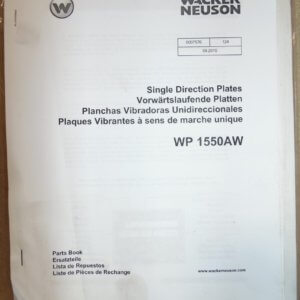 Wacker Neuson Single Direction Plates WP1550AW Parts Manual