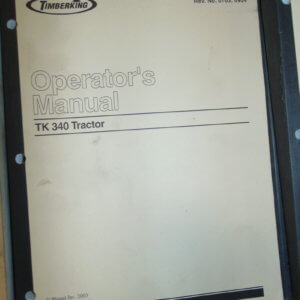 Timberking TK340 Tractor Operator Manual