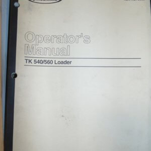 Timberking TK540/560 Loader Operator Manual
