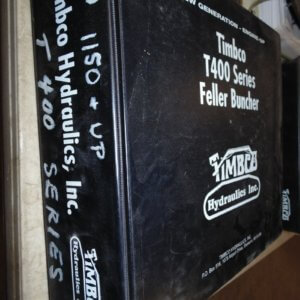 Timbco T400 Series Feller Buncher 24", 28" & 33" Bar Saw Head with Parker Control Valve Parts & Operation Manual