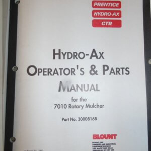 Hydro-Ax 7010 Rotary Mulcher Operator & Parts Manual