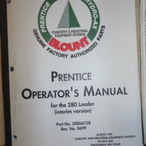 Prentice 280 Loader (Interim Version) Operator Manual