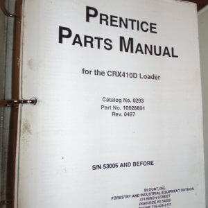 Prentice CRX410D Loader Parts Manual