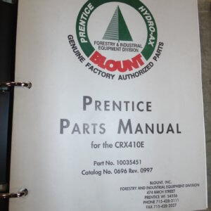 Prentice CRX410E Parts Manual