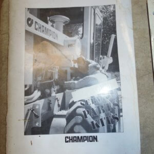 Champion Motor Grader Service Parts Kit Manual