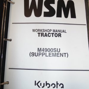 Kubota M4900SU Tractor Supplement, Clutch, Transmission & Electrical Workshop Manual