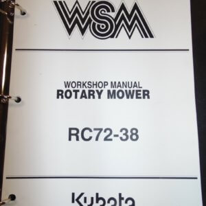 Kubota RC72-38 Rotary Mower Workshop Manual