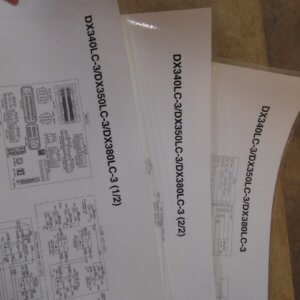 Doosan DX340LC-3/DX350LC-3/DX380LC-3 (1/2, 2/2) Electrical Schematics (1/2, 2/2), Hydraulic Schematic, Large Laminated Sheets, Schematics Sheets