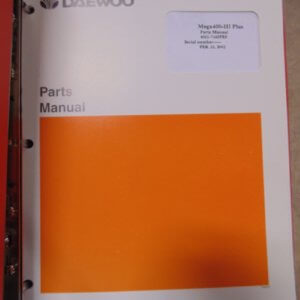 Daewoo Mega 400-III Plus Wheel Loader Parts Manual