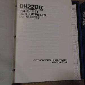 Daewoo DH220LC Excavator Parts Manual