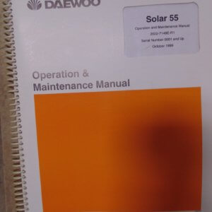 Daewoo Solar 55 Operation & Maintenance Manual