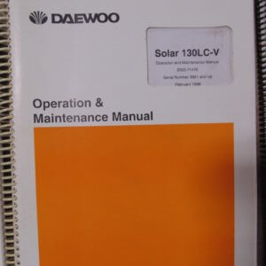 Daewoo Solar 130LC Operator and Maintenance Manual