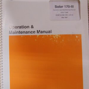 Daewoo Solar 170-III Operator and Maintenance Manual