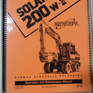Daewoo Solar 200W-III Operator and Maintenance Manual